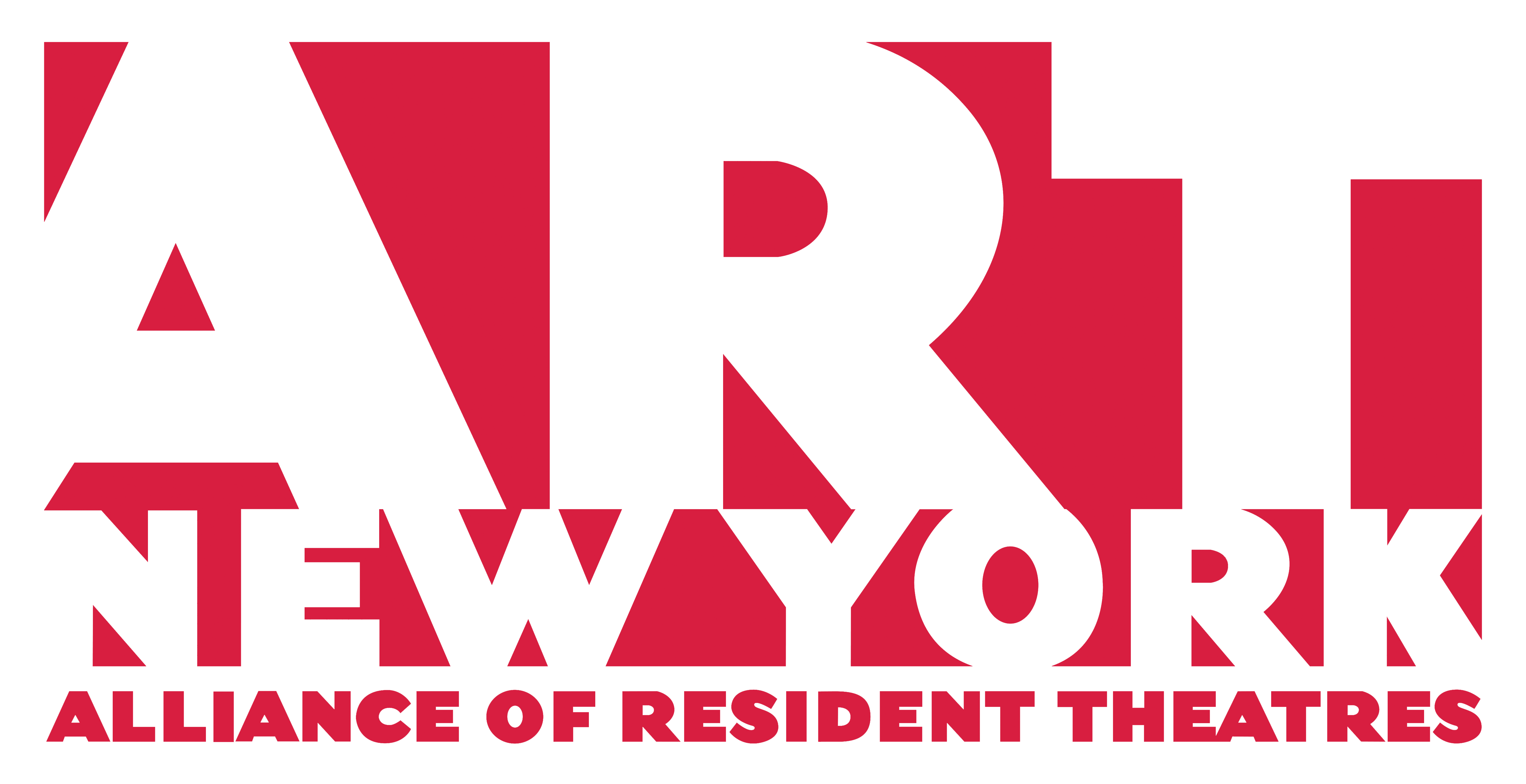 ART/NY logo with white lettering and red background