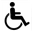Icon of a wheelchair user.